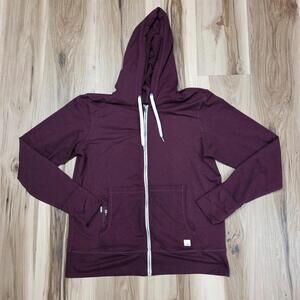 Vuori Halo Performance Hoodie 2.0 Size S Full Zip Mahogany Heather